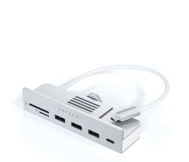 Satechi Clamp Hub do iMac (USB-C, 3x USB-A, micro/SD) (silver) - 1209994 - zdjęcie 2