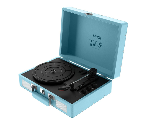 Mixx Audio Tribute Stereo Vinyl Record Player Turquoise Blue - 1210212 - zdjęcie 2