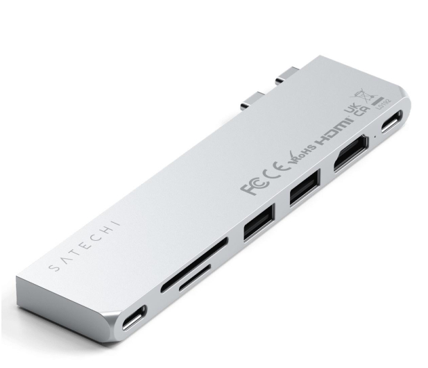 Satechi Pro Hub Slim (2xUSB-C, 2xUSB-A, HDMI, SD) (silver) - 1210852 - zdjęcie 3