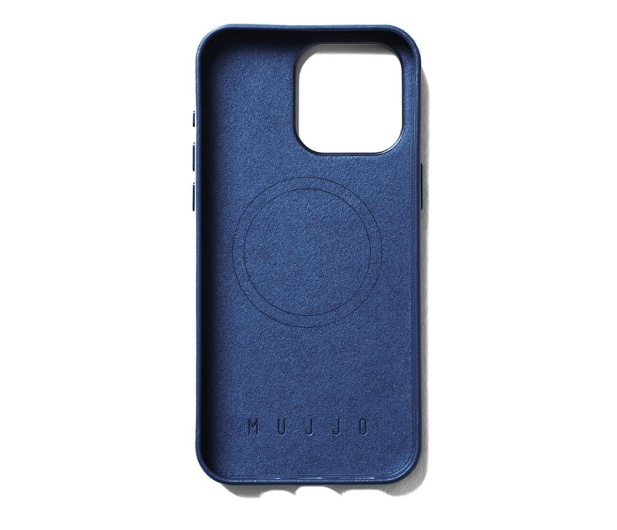 Mujjo FullLeather Case iPhone 15 Pro Max MagSafe blue - 1296435 - zdjęcie 2