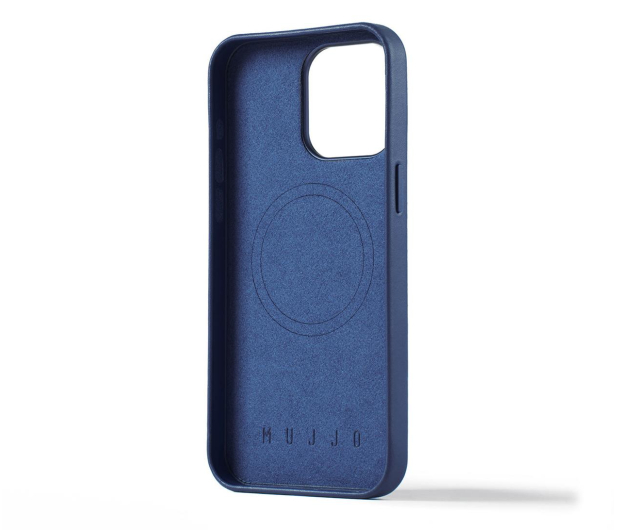 Mujjo FullLeather Case iPhone 15 Pro Max MagSafe blue - 1296435 - zdjęcie 3