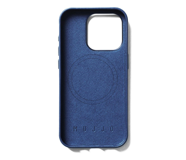 Mujjo FullLeather Case iPhone 15 Pro MagSafe blue - 1296427 - zdjęcie 2
