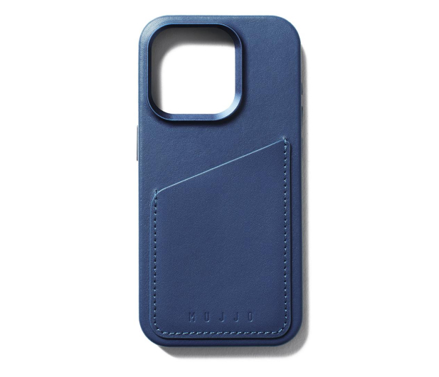 Mujjo FullLeatherWallet Case iPhone 15 Pro MagSafe blue - 1296431 - zdjęcie