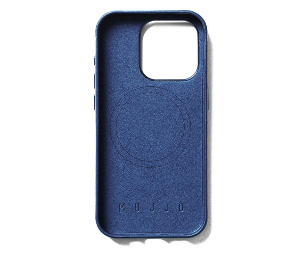 Mujjo FullLeatherWallet Case iPhone 15 Pro MagSafe blue - 1296431 - zdjęcie 2