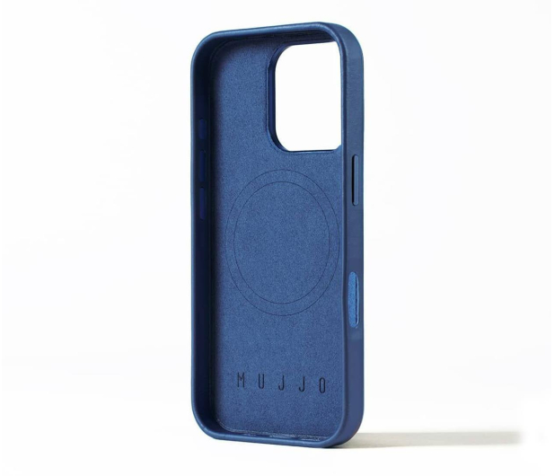 Mujjo Leather Case iPhone 16 Pro MagSafe blue - 1296448 - zdjęcie 3