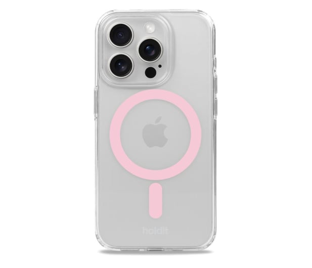 Holdit MagSafe Case iPhone 15 Pro Pink/Transparent - 1221235 - zdjęcie