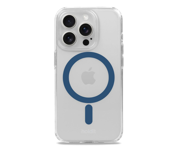 Holdit MagSafe Case iPhone 15 Pro Denim Blue/Transparent - 1221231 - zdjęcie