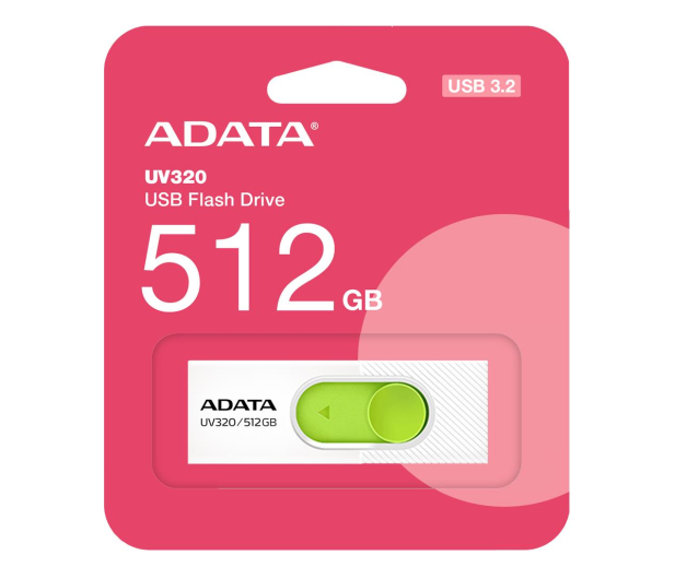 ADATA 512GB UV320 biało-zielony - 1221594 - zdjęcie 3