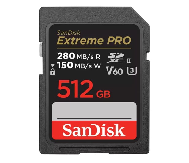 SanDisk 512GB SDXC Extreme PRO 280MB/s V60 UHS-II - 1212739 - zdjęcie