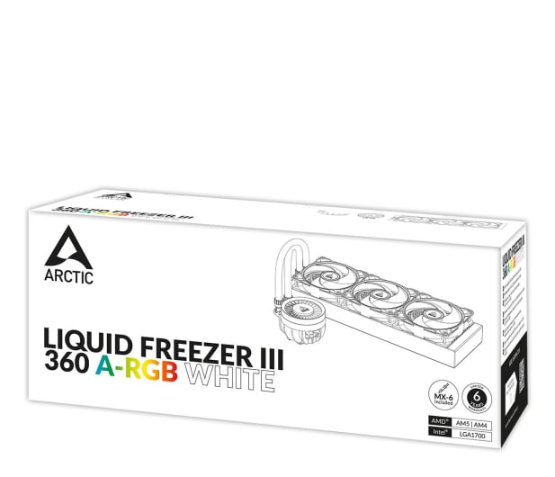 Arctic Liquid Freezer III ARGB White 360 3x120mm - 1224983 - zdjęcie 6