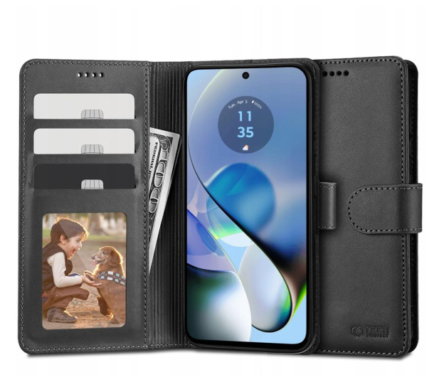 Tech-Protect Wallet do Motorola moto g54 5G power edition czarny - 1225884 - zdjęcie