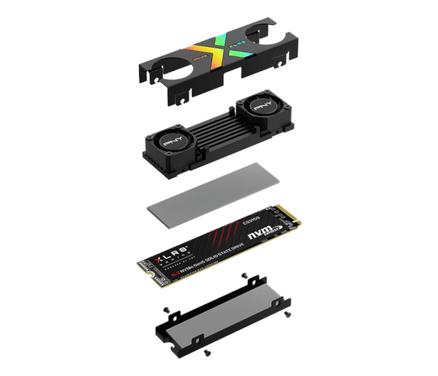 PNY 2TB M.2 PCIe Gen5 NVMe CS3150 Heatsink RGB - 1219088 - zdjęcie 5
