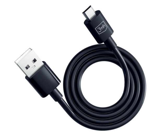 3mk Hyper Cable A to Micro 1.2m 5V 2,4A Black - 1228063 - zdjęcie