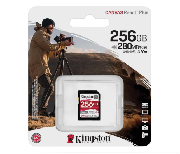 Kingston 256GB SDXC Canvas React Plus UHS-II V60 4K - 1230567 - zdjęcie 3