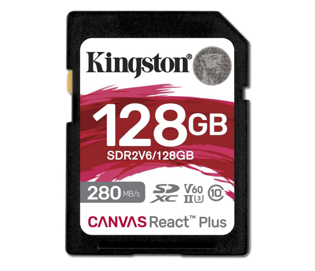 Kingston 128GB SDXC Canvas React Plus UHS-II V60 4K - 1230561 - zdjęcie