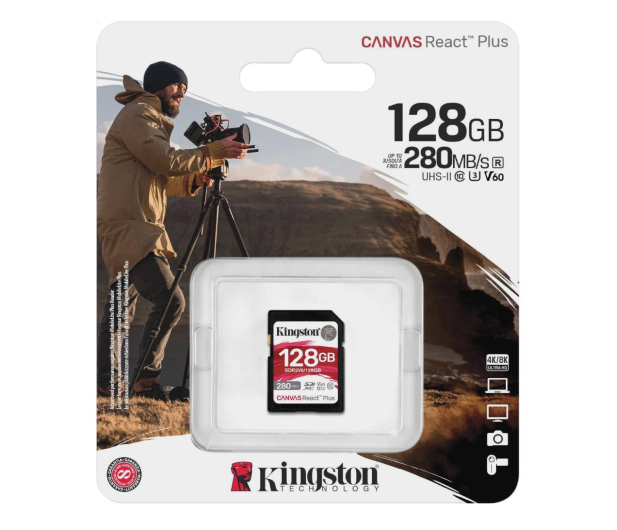 Kingston 128GB SDXC Canvas React Plus UHS-II V60 4K - 1230561 - zdjęcie 3