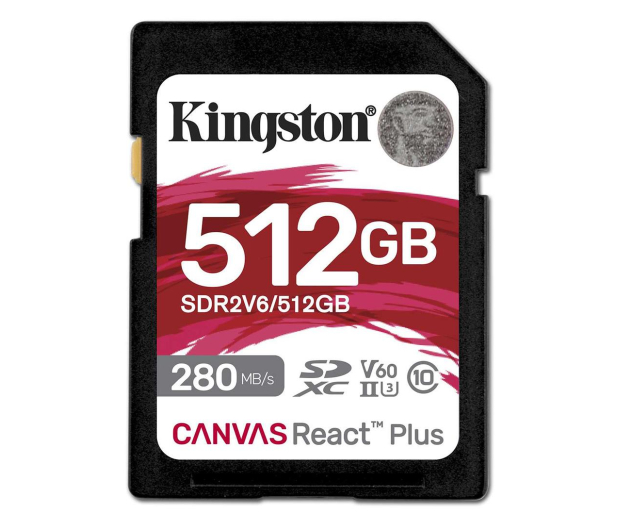 Kingston 512GB SDXC Canvas React Plus UHS-II V60 4K - 1230571 - zdjęcie