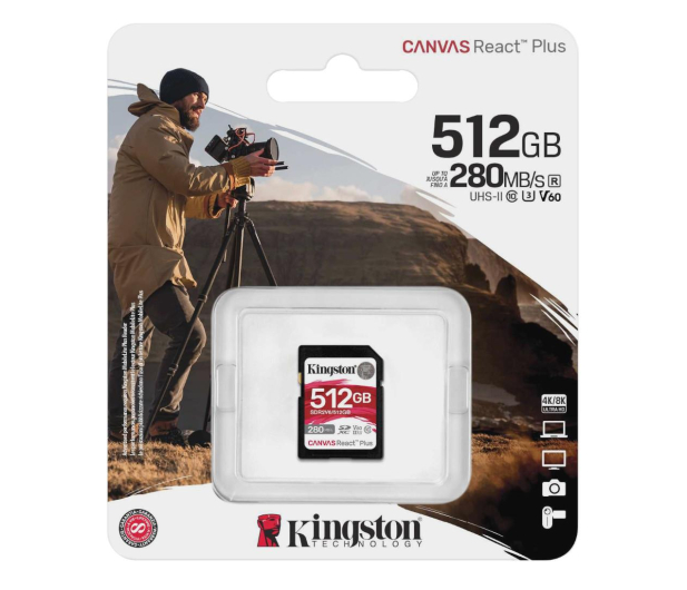 Kingston 512GB SDXC Canvas React Plus UHS-II V60 4K - 1230571 - zdjęcie 3