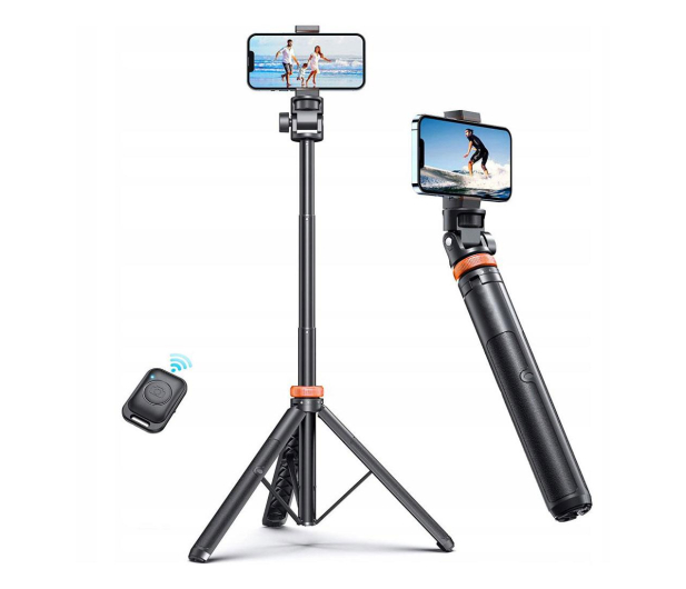 Tech-Protect L03S Selfie Stick Tripod Pilot Bluetooth (max 148cm) czarny - 1228044 - zdjęcie 4