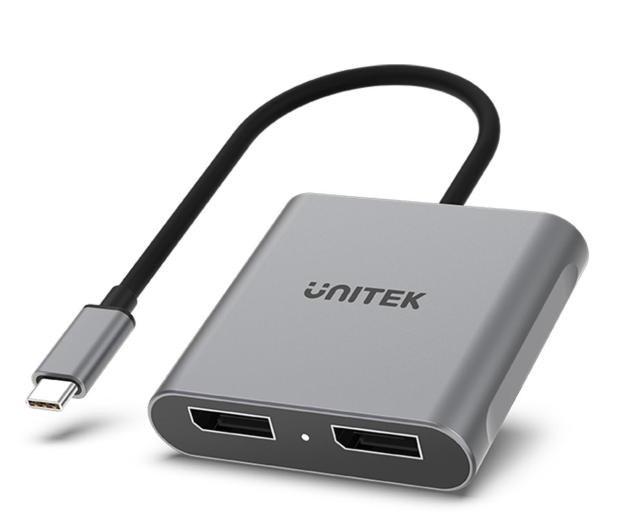Unitek Adapter USB-C - 2x DP 1.4 8K/60Hz - 1230426 - zdjęcie