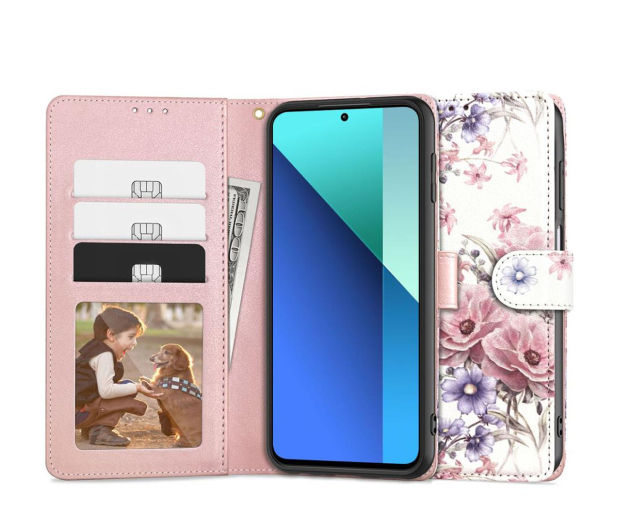 Tech-Protect Wallet do Xiaomi Redmi Note 13 4G blossom flower - 1231824 - zdjęcie
