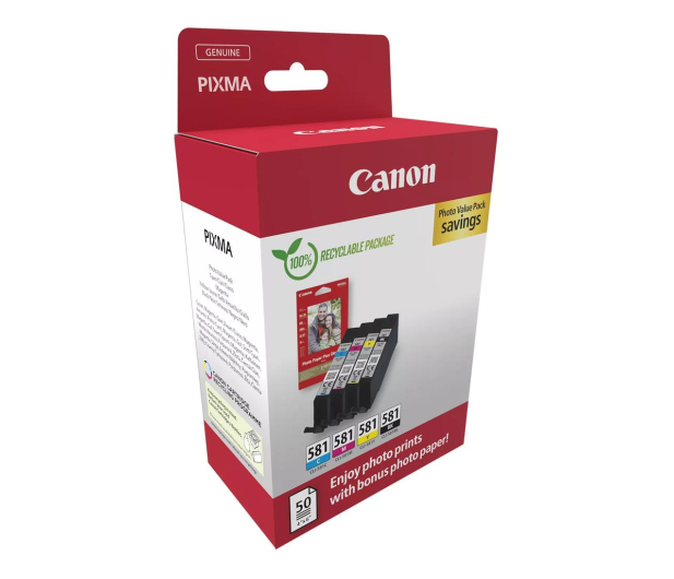 Canon Zestaw 4 tuszów CLI-581 CMYK + papier Photo Paper Plus Gloss - 1226667 - zdjęcie 2