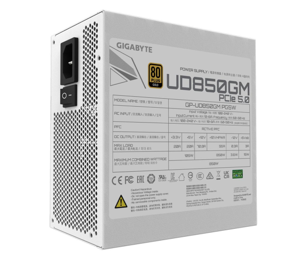 Gigabyte UD850GM PG5W 850W 80 Plus Gold ATX 3.0 - 1233326 - zdjęcie 3
