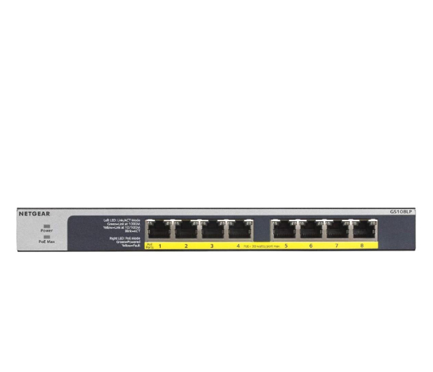 Netgear 8p GS108LP-100EUS (8x10/100/1000Mbit 8xPoE+) - 1234365 - zdjęcie