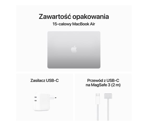 Apple MacBook Air M3/8GB/512/Mac OS Srebrny 10R GPU 36msc - 1228255 - zdjęcie 9