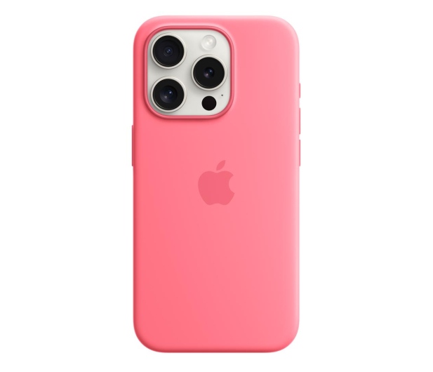 Apple Silikonowe etui z MagSafe iPhone 15 Pro różowy - 1228552 - zdjęcie