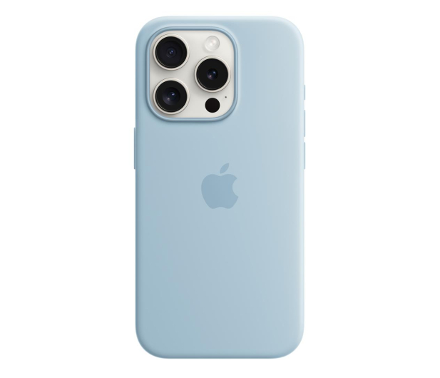 Apple Silikonowe etui z MagSafe iPhone 15 Pro jasnoniebieskie - 1228555 - zdjęcie