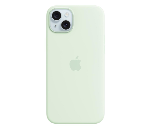 Apple Silikonowe etui z MagSafe iPhone 15 Plus miętowy - 1228550 - zdjęcie