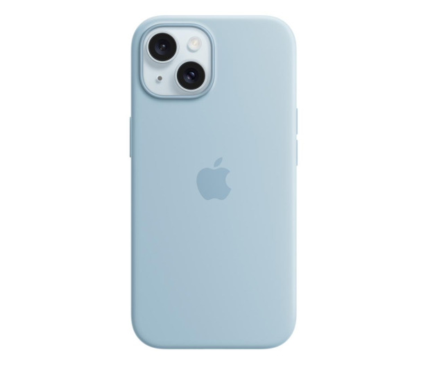 Apple Silikonowe etui z MagSafe iPhone 15 jasnoniebieskie - 1228547 - zdjęcie