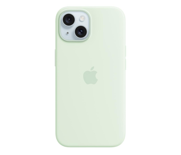 Apple Silikonowe etui z MagSafe iPhone 15 miętowy - 1228546 - zdjęcie