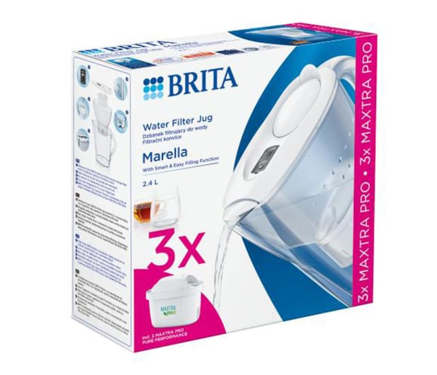 Brita Dzbanek filtrujący MARELLA biały 2,4L + 3 wkłady MAXTRA PRO - 1239746 - zdjęcie 5