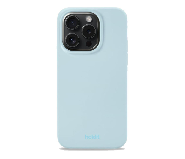 Holdit Silicone Case iPhone 15 Pro Mineral Blue - 1235988 - zdjęcie