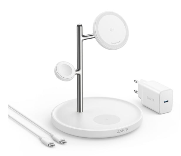 Anker MagGo Wireless Charging Station Qi 2.0 15W 3-in-1 biała - 1274250 - zdjęcie
