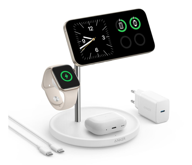 Anker MagGo Wireless Charging Station Qi 2.0 15W 3-in-1 biała - 1274250 - zdjęcie 5
