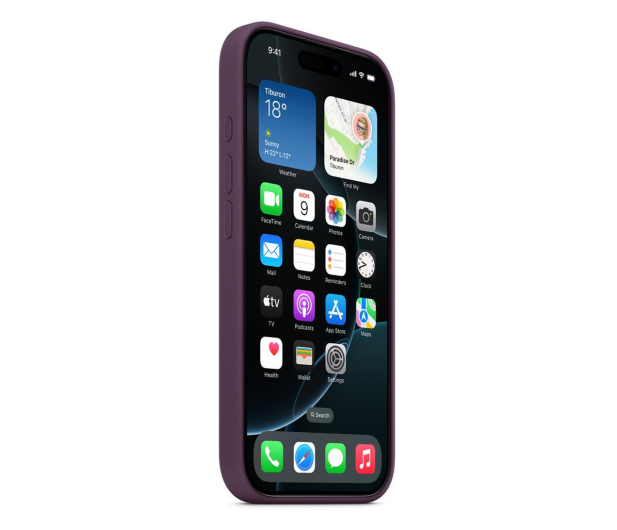 Apple Silikonowe etui MagSafe do iPhone 16 Pro dojrzała śliwka - 1278642 - zdjęcie 5