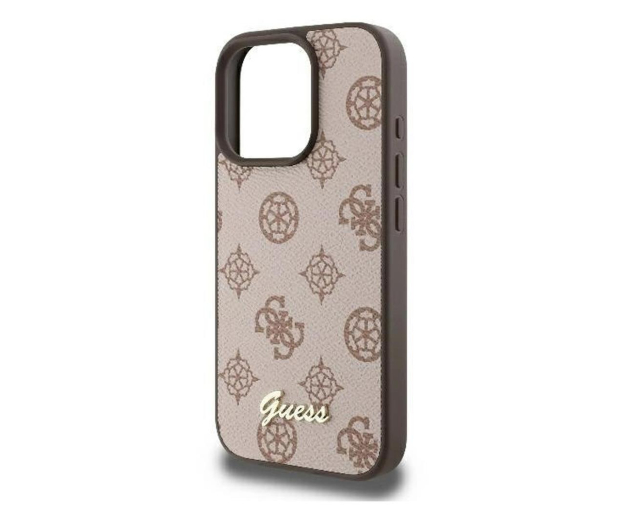 Guess Peony Script Logo do iPhone 16 Pro Max brązowy - 1278289 - zdjęcie 2