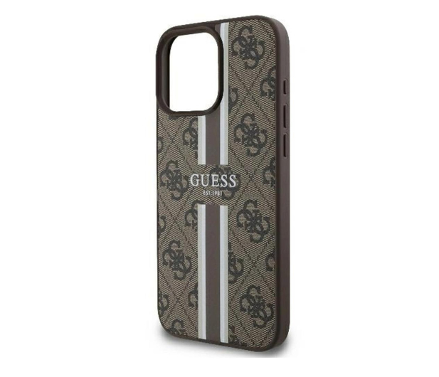 Guess 4G Printed Stripes do iPhone 16 Pro brązowy - 1279177 - zdjęcie 2