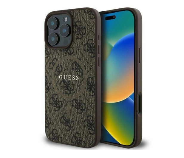 Guess 4G Ring Classic Logo do iPhone 16 Pro Max brązowy - 1278303 - zdjęcie