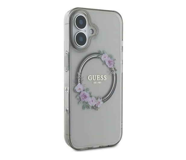 Guess IML Flowers Wreath do iPhone 16 czarny - 1279119 - zdjęcie 2