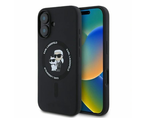 Karl Lagerfeld Silicone Karl&Choupette Heads do iPhone 16 czarny - 1278263 - zdjęcie
