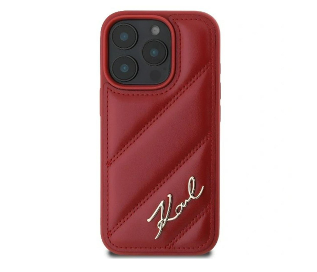 Karl Lagerfeld Quilted Signature do iPhone 16 Pro Max czerwony - 1278270 - zdjęcie 2