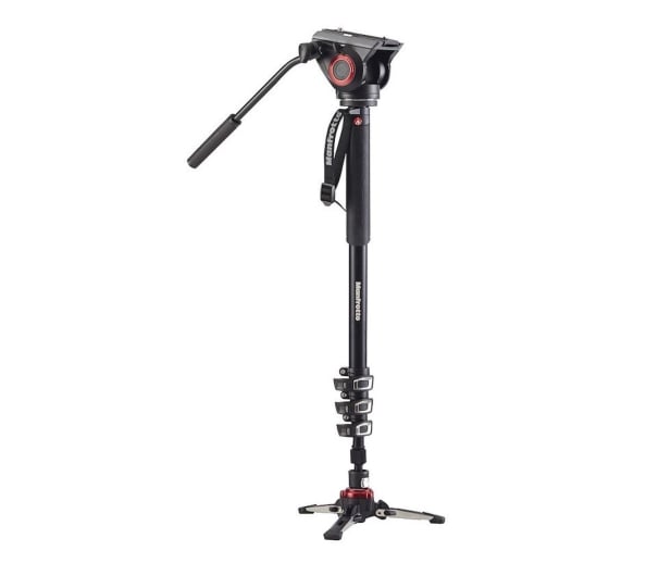 Manfrotto Monopod Video XPRO 4 sekc. + głowica 500PLONG - 1282639 - zdjęcie