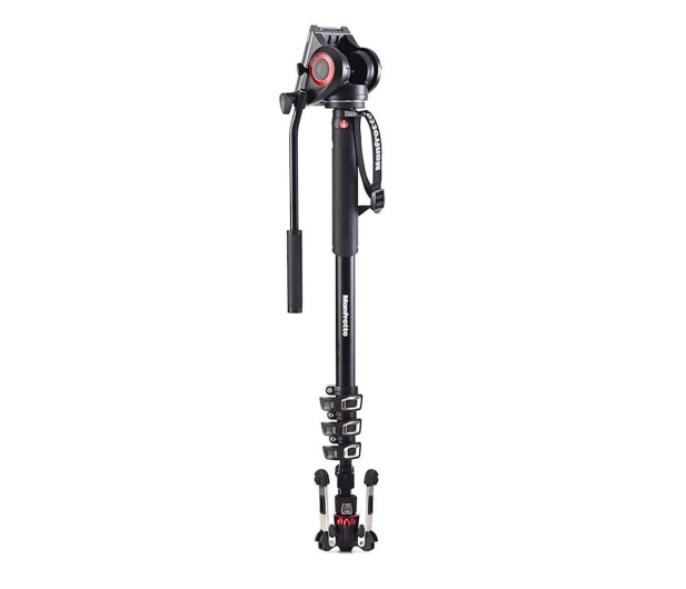 Manfrotto Monopod Video XPRO 4 sekc. + głowica 500PLONG - 1282639 - zdjęcie 3