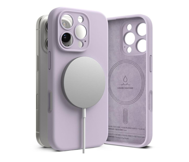 Ringke Silicone Magnetic Magsafe do iPhone 16 Pro Light Purple - 1278068 - zdjęcie 2