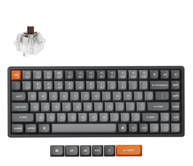 Keychron K2 Max J3 QMK Keychron Super Brown RGB Alu HotSwap TKL - 1272483 - zdjęcie