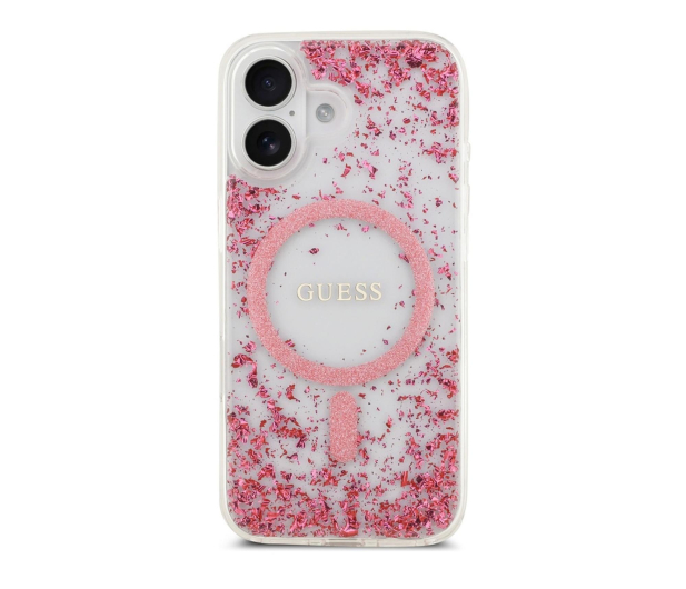 Guess Resin Bottom Glitter MagSafe do iPhone 17 różowy - 1365567 - zdjęcie 2